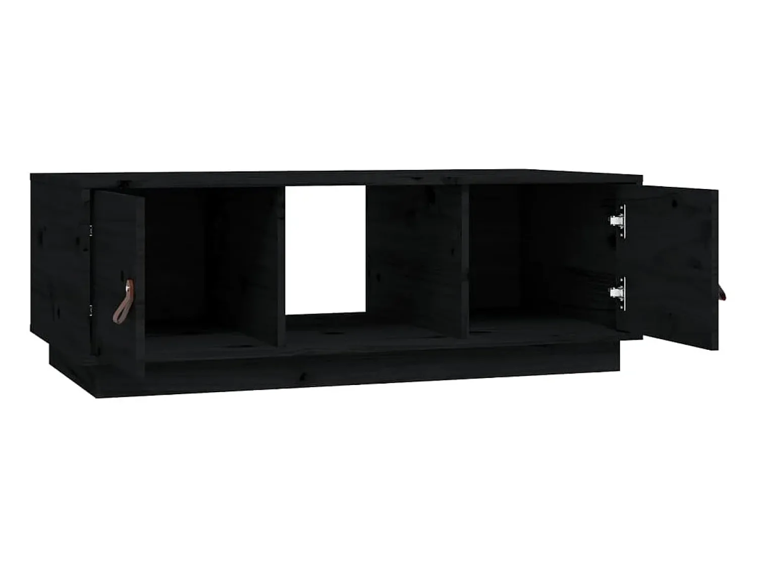 Mesa De Centro|vidaxl Mesa de centro 100x50x35 cm madeira de pinho maciça Preto