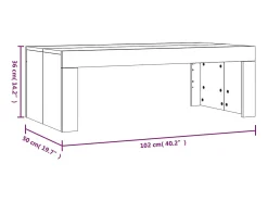 Mesa De Centro*vidaxl Mesa de centro 102x50x36 cm madeira processada Branco