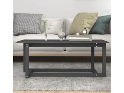 Hot Mesa de centro 110x55x45 cm madeira de pinho maciça PT215736 Cinzento