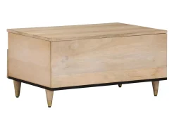 Mesa de centro 80x54x40 cm madeira de mangueira maciça PT403248^ Mesa De Centro