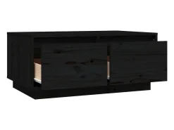 Mesa De Centro*vidaxl Mesa de centro 80x50x35 cm madeira de pinho maciça Preto