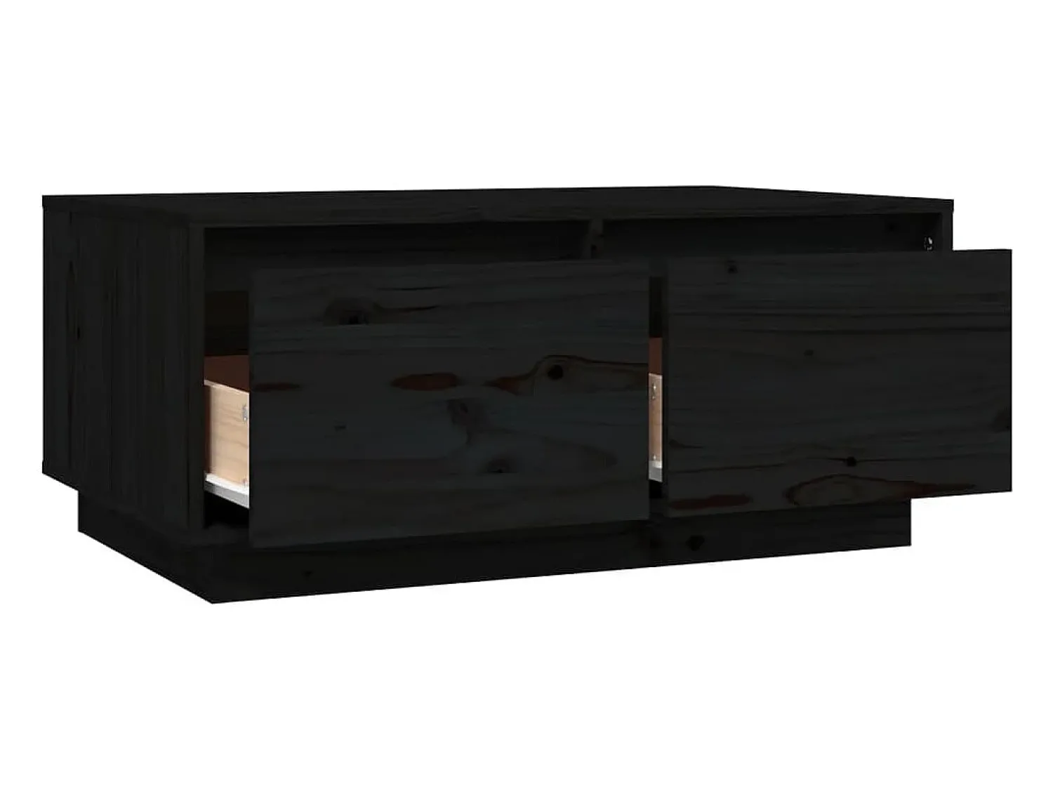 Mesa De Centro*vidaxl Mesa de centro 80x50x35 cm madeira de pinho maciça Preto
