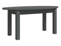 Mesa De Centro|vidaxl Mesa de centro 80x40x35 cm madeira de pinho maciça Cinzento