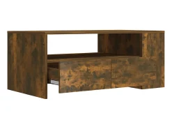 Mesa De Centro| Mesa de centro 102x55x42 cm madeira processada carvalho fumado PT655202 Castanho