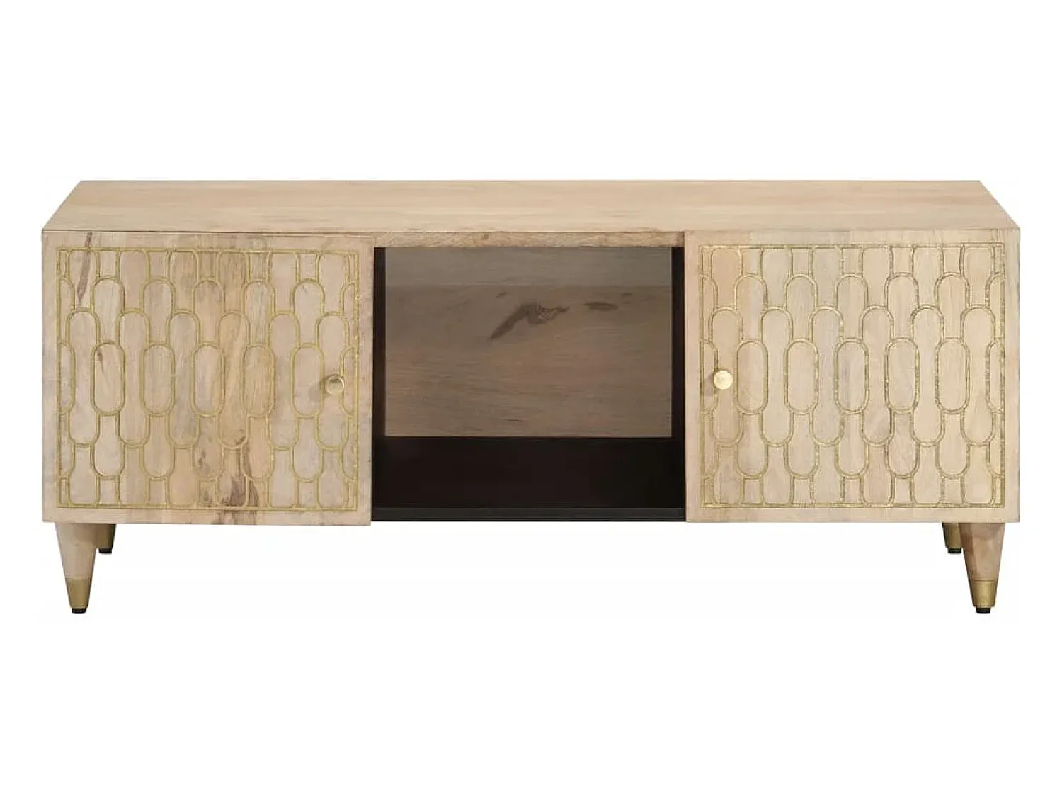 Discount Mesa de centro 100x54x40 cm madeira de mangueira maciça PT153379 Castanho