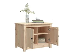 Mesa De Centro| Mesa de centro 71x49x55 cm madeira de pinho maciça PT227779 Castanho