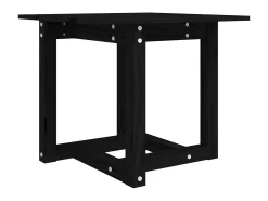 New Mesa de centro 50x50x45 cm madeira de pinho maciça PT581494 Preto