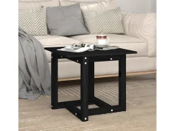 New Mesa de centro 50x50x45 cm madeira de pinho maciça PT581494 Preto