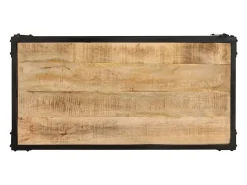 vidaxl Mesa de centro 90x45x35 cm madeira de mangueira áspera maciça^ Mesa De Centro