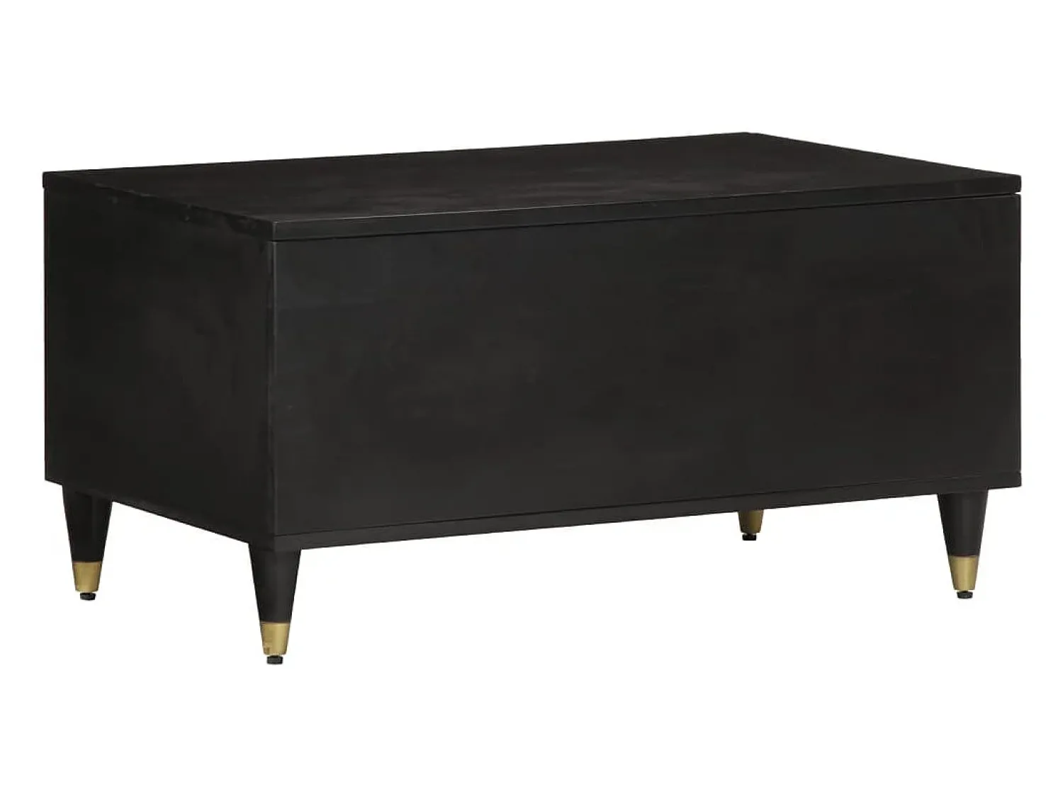 Mesa De Centro| Mesa de centro 80x50x40 cm madeira de mangueira maciça PT607951 Preto