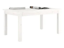 New vidaxl Mesa de centro 80x50x40 cm madeira de pinho maciça Branco