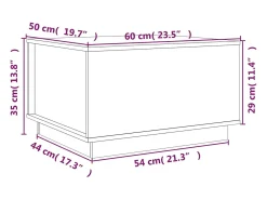 Mesa De Centro|vidaxl Mesa de centro 60x50x35 cm madeira de pinho maciça Branco