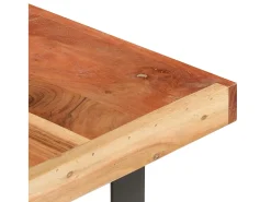 vidaxl Mesa de centro 142x90x42 cm madeira de acácia maciça Natural claro