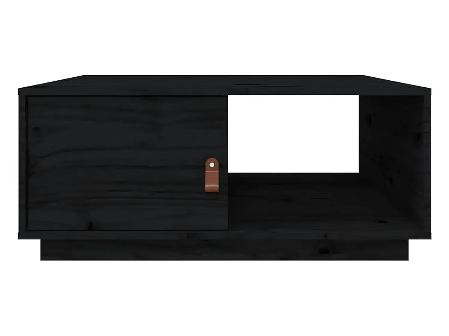Mesa De Centro*vidaxl Mesa de centro 80x80x35,5 cm madeira de pinho maciça Preto