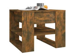 Outlet vidaxl Mesa de centro 55,5x55x45 cm madeira processada carvalho fumado Natural claro