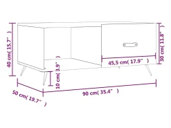 vidaxl Mesa de centro 90x50x40 cm madeira processada^ Mesa De Centro