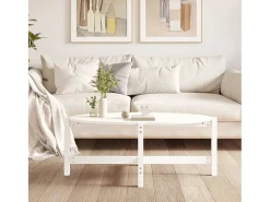 Mesa De Centro* Mesa de centro 118x63x45 cm madeira de pinho maciça PT276413 Branco