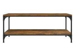 Mesa De Centro|vidaxl Mesa de centro 100x50x40 cm madeira processada carvalho fumado Natural claro