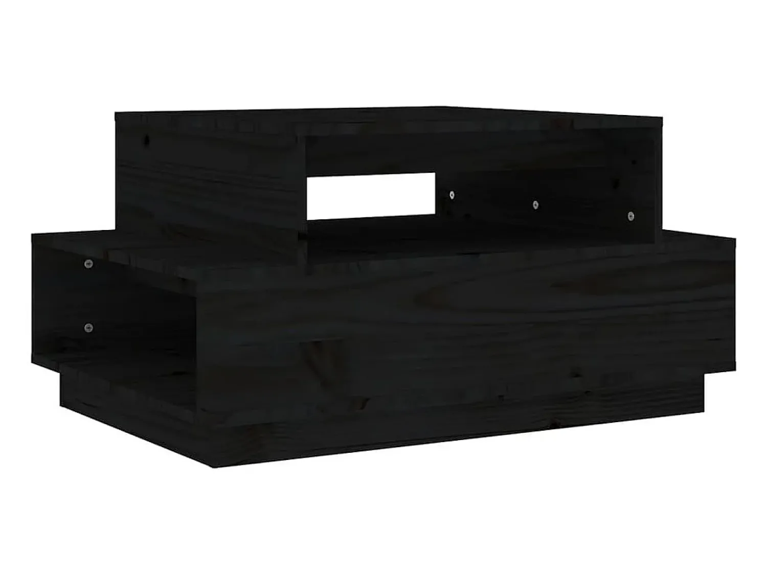 Mesa De Centro*vidaxl Mesa de centro 80x55x40,5 cm madeira de pinho maciça Preto