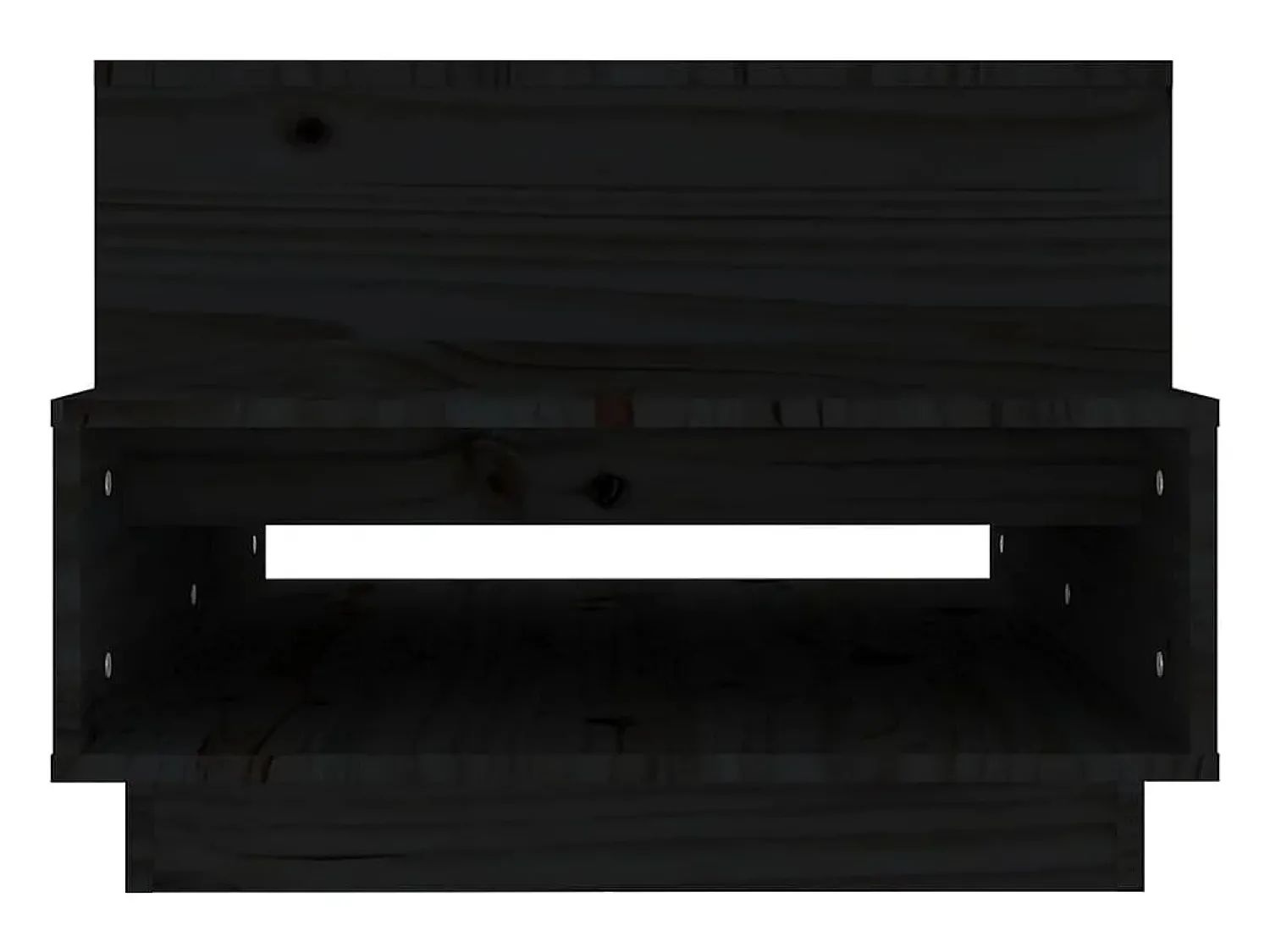 Mesa De Centro*vidaxl Mesa de centro 80x55x40,5 cm madeira de pinho maciça Preto