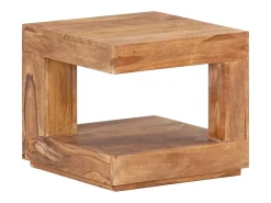 Best vidaxl Mesa de centro 45x45x40 cm madeira de acácia maciça Natural claro
