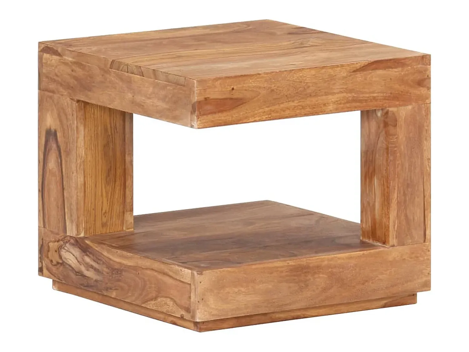 Best vidaxl Mesa de centro 45x45x40 cm madeira de acácia maciça Natural claro