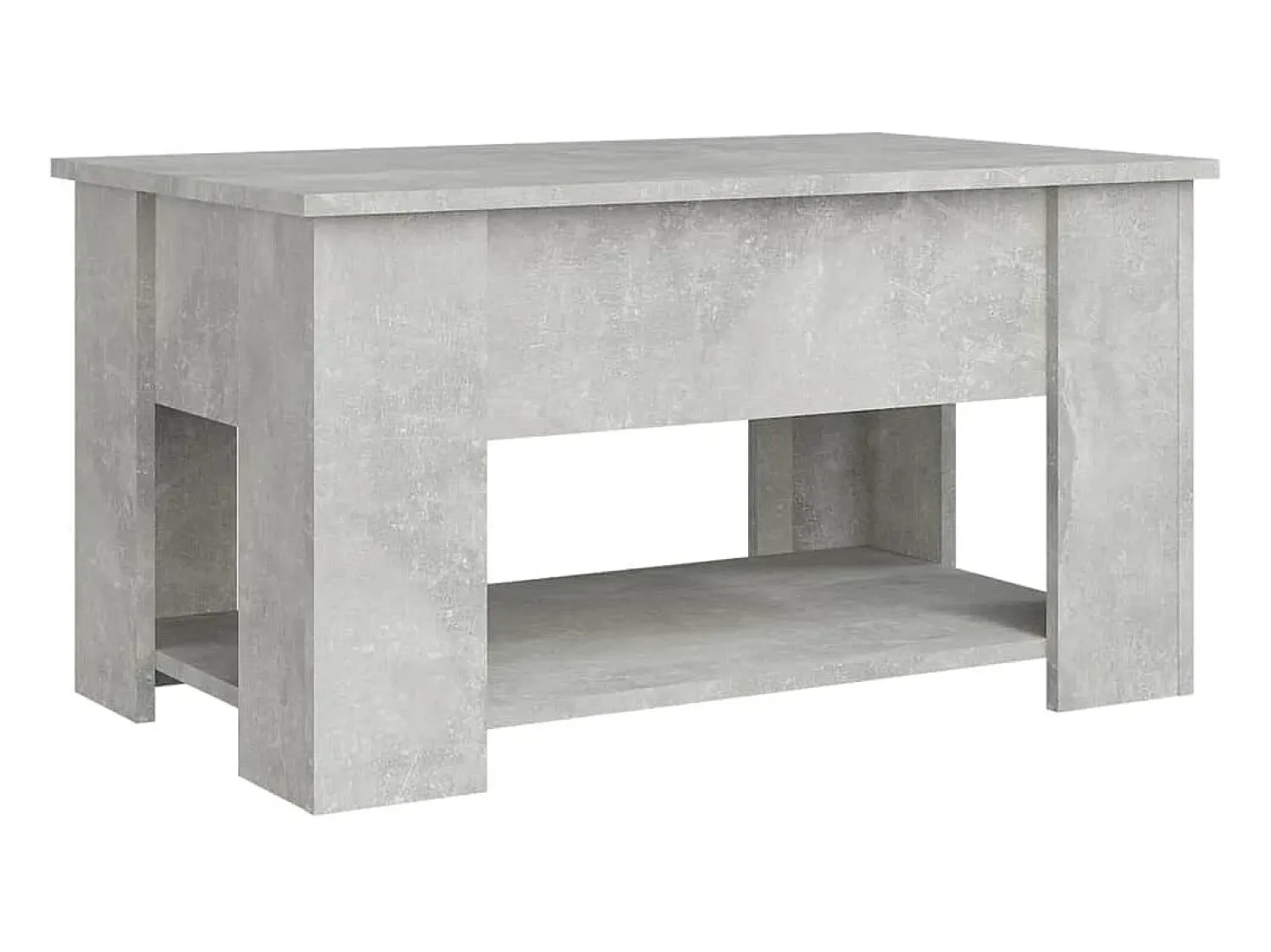 Clearance Mesa de centro 79x49x41 cm madeira processada cinza cimento PT795437 Cinzento