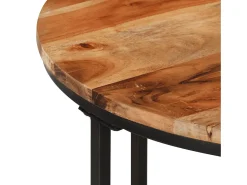 Sale Mesa de centro 55x55x45 cm madeira de acácia maciça e ferro PT906855 Castanho