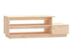 Mesa De Centro* Mesa de centro 120x50x40,5 cm madeira de pinho maciça PT188203 Castanho