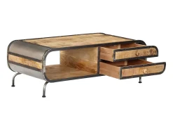 Mesa De Centro* Mesa de centro 100x50x35 cm madeira de mangueira maciça PT568935 Castanho