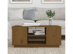 Mesa De Centro| Mesa de centro 90x49x40,5 cm madeira pinho maciça mel PT822615 Castanho