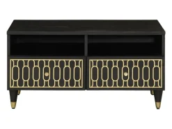 Mesa de centro 80x54x40 cm madeira de mangueira maciça PT351073^ Mesa De Centro
