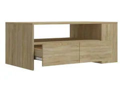 Mesa De Centro| Mesa de centro 102x55x42 cm madeira processada carvalho sonoma PT507345 Castanho