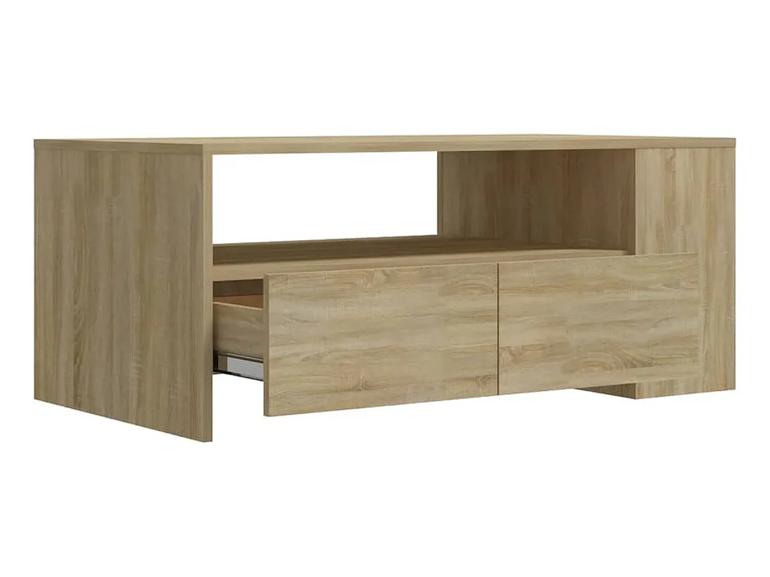 Mesa De Centro| Mesa de centro 102x55x42 cm madeira processada carvalho sonoma PT507345 Castanho
