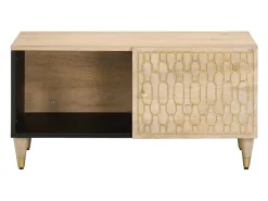 Mesa de centro 80x50x40 cm madeira de mangueira maciça PT791567^ Mesa De Centro