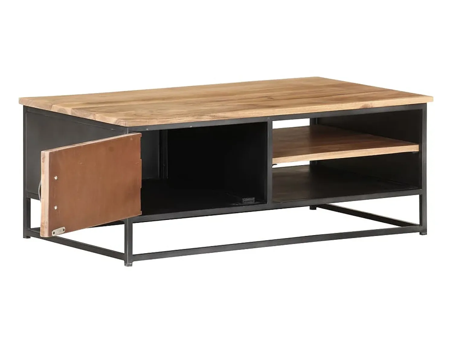 Mesa De Centro* Mesa de centro 90x50x35 cm madeira de acácia maciça PT288129 Castanho