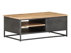 Mesa De Centro* Mesa de centro 90x50x35 cm madeira de acácia maciça PT288129 Castanho