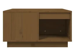 Mesa De Centro|vidaxl Mesa de centro 60x61x32,5 cm madeira pinho maciça castanho-mel Natural claro