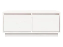 Mesa De Centro|vidaxl Mesa de centro 80x50x35 cm madeira de pinho maciça Branco