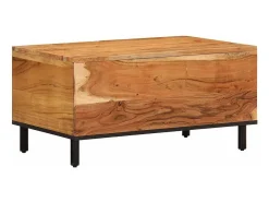Mesa De Centro*vidaxl Mesa de centro 80x50x40 cm madeira de acácia maciça Natural claro