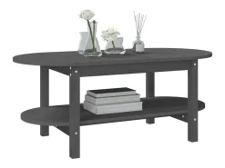 Mesa De Centro|vidaxl Mesa de centro 110x55x45 cm madeira de pinho maciça Cinzento