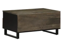 Mesa De Centro|vidaxl Mesa de centro 80x54x40 cm madeira de mangueira maciça Preto