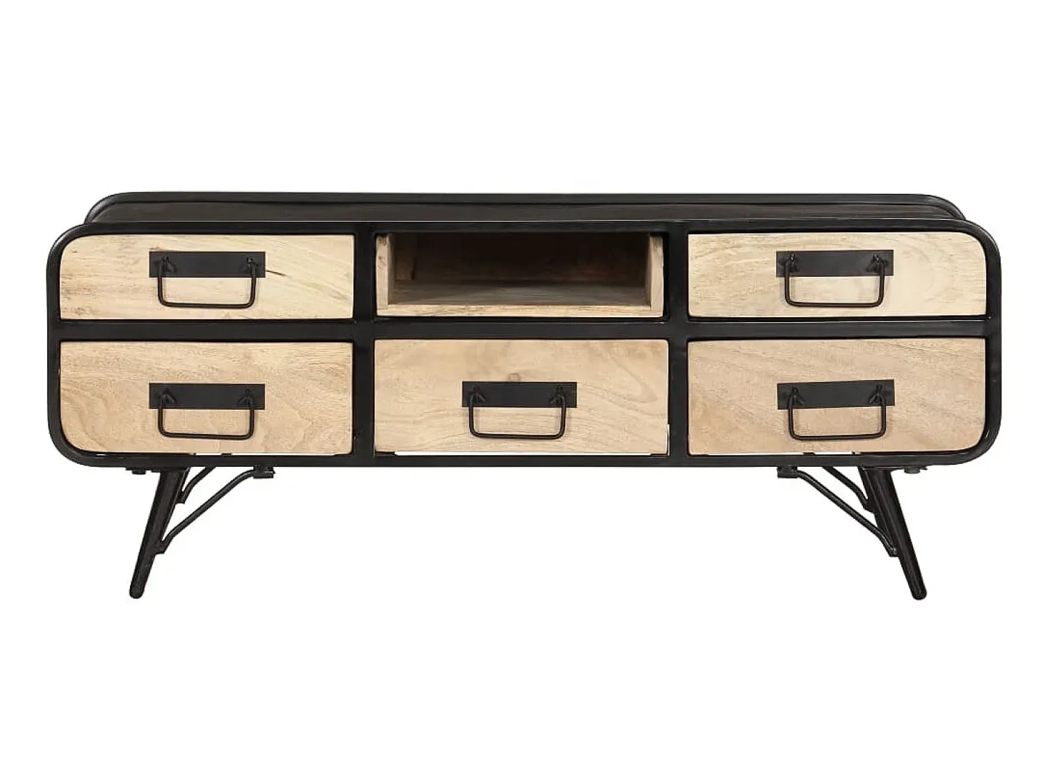 Mesa De Centro| Mesa de centro 100x50x40 cm madeira de mangueira maciça PT427557 Preto