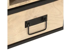Mesa De Centro| Mesa de centro 100x50x40 cm madeira de mangueira maciça PT427557 Preto