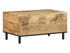 Mesa de centro 80x50x40 cm madeira de mangueira maciça PT257982^ Mesa De Centro