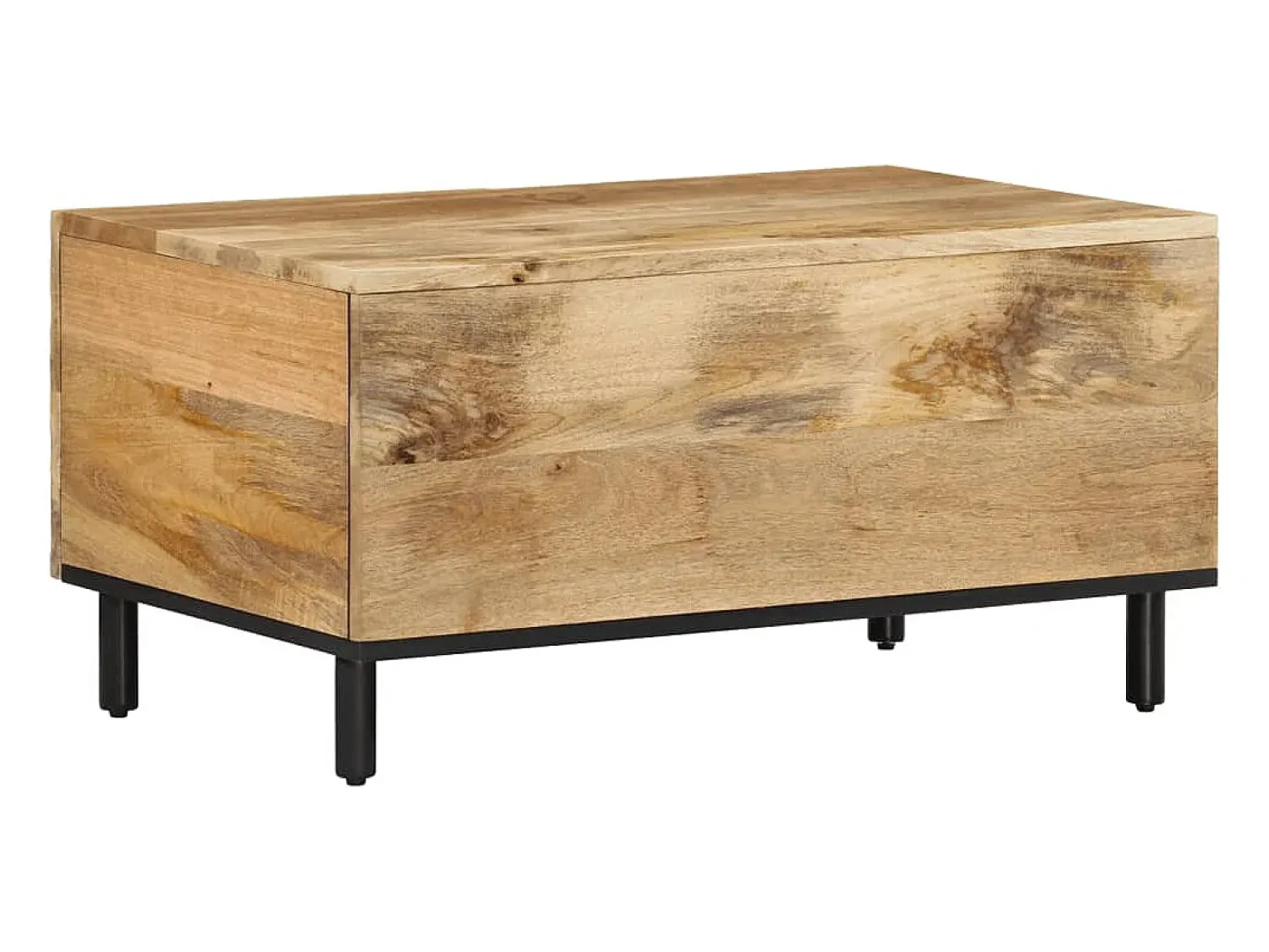 Mesa de centro 80x50x40 cm madeira de mangueira maciça PT257982^ Mesa De Centro