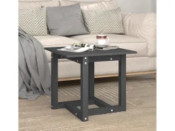 New Mesa de centro 50x50x45 cm madeira de pinho maciça PT685085 Cinzento