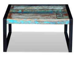Mesa De Centro*vidaxl Mesa de centro 80x80x40 cm madeira reciclada maciça Multicor