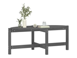 Mesa De Centro|vidaxl Mesa de centro 118x63x45 cm madeira de pinho maciça cinza Cinzento