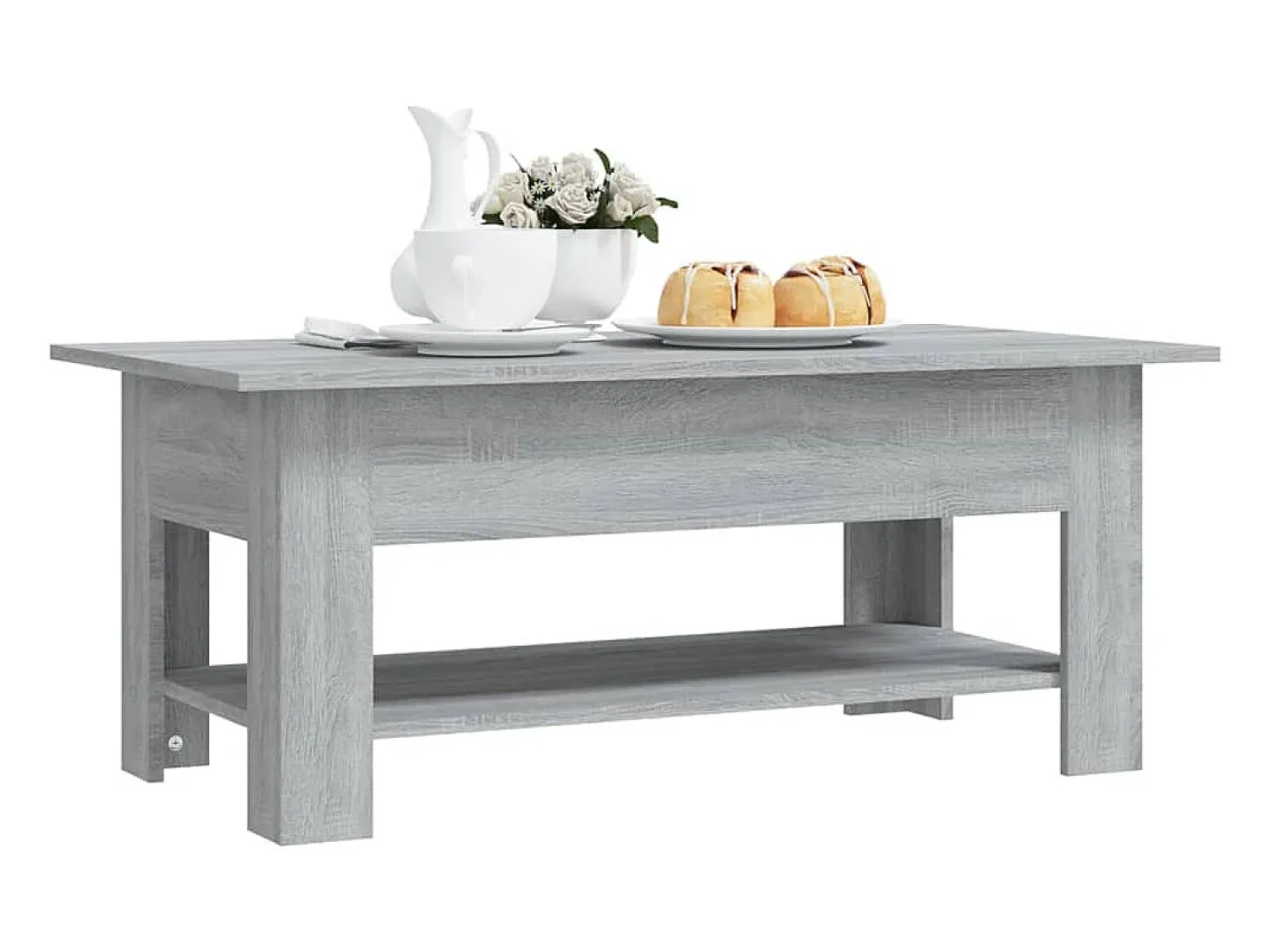 Mesa De Centro*vidaxl Mesa de centro 102x55x42 cm madeira processada sonoma Cinzento